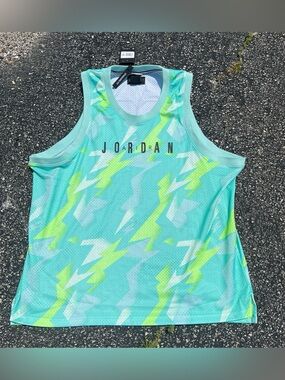 Nike Air Jordan Jumpman Jersey Green "SUNSET PULSE" CZ4738 675 Men’s Size XXL
